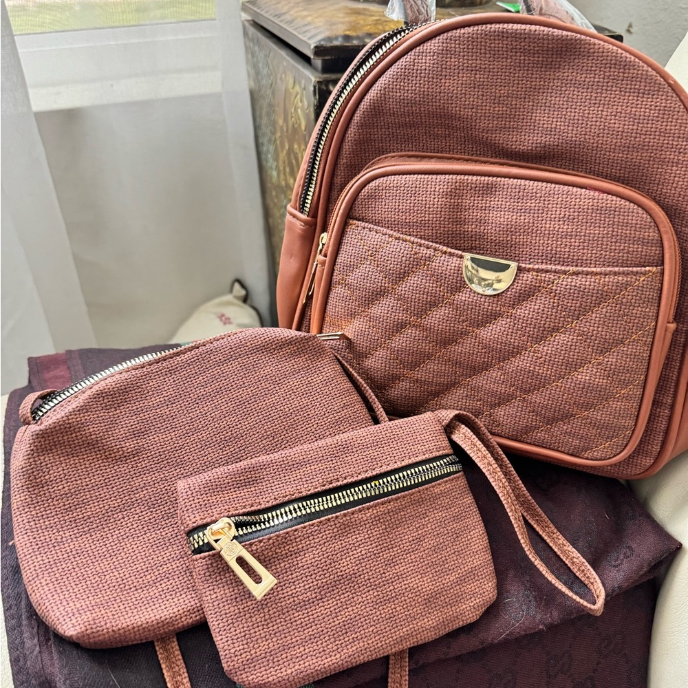 Set of 3 Backpack:Crossbody